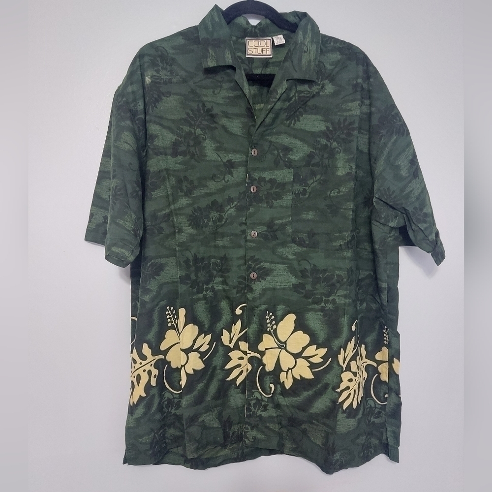 Xl Hawaiian tshirt green